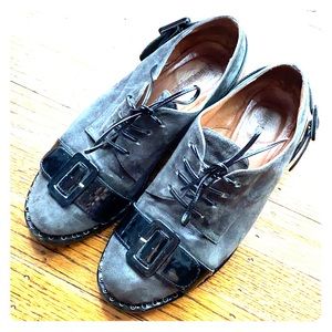 Grey Suede Oxfords